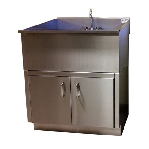 steel laundry sink with cabinet|stainless utility sink with cabinet.